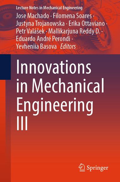 Innovations in Mechanical Engineering III, Springer, eBook, PDF - BUKU